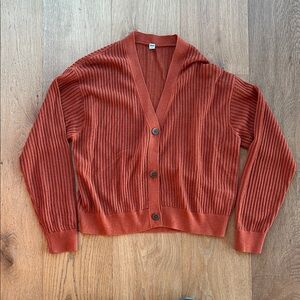 Uniqlo Brick Red Women's Cardigan Sweater